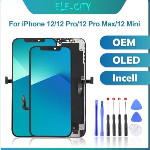 6.1" Inch LCD For iPhone 12 12 Pro 12 Pro Max 12 Mini Touch Screen OLED Quality Digitizer Assembly With Frame No Dead Pixel