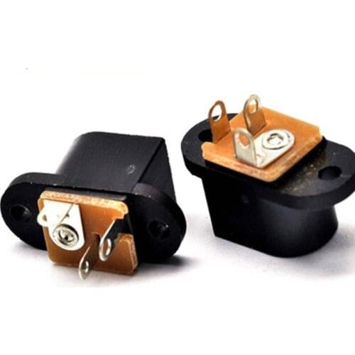 10pcs DC017 DC-017 DC Female Power Socket 5.5mm*2.1mm With Ear Screw Hole 5.5*2.1MM DC Socket Adapter Connector Jack