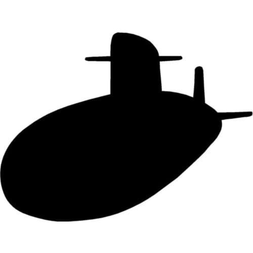 12.7cm*9.5cm Submarine Sub Navy Fashion Stickers Car Styling Decals Black/Silver S3-4928