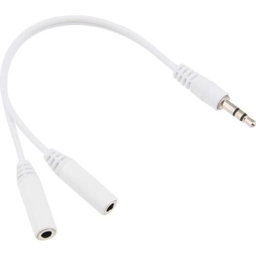 50pcs 18cm Jack 3.5mm Earphone Splitter Aux Cable for Samsung Computer 3.5mm 1Male to 2 Female headphone Audio Splitter Adapter