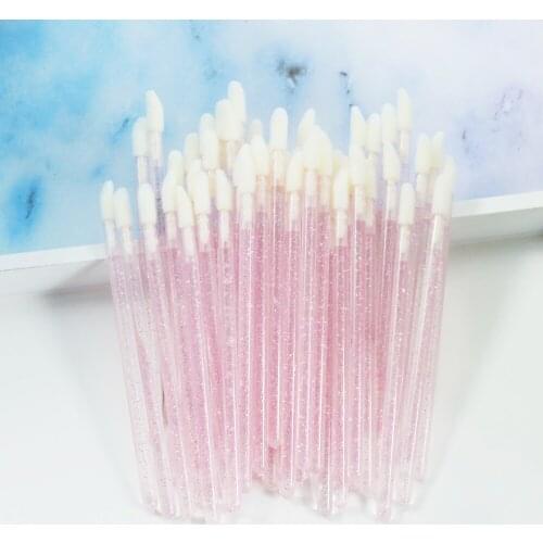 QSTY 50 Pcs Disposable Crystal Eyelash Brush Mascara Wands Applicator Grafting Eyelash Curling Comb Beauty Makeup Tools Makeups