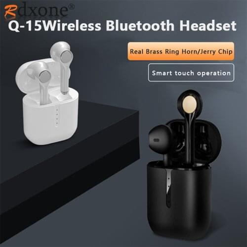 Wireless Earphone Q15 TWS Bluetooth 5.0 Sports Headphone Touch Button Earplugs with Charging Box