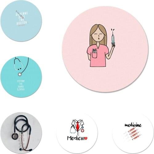 58mm Medical Doctor Nurse Medicine Brooch Pin Cosplay Badge Accessories For Clothes Backpack Decoration Gift
