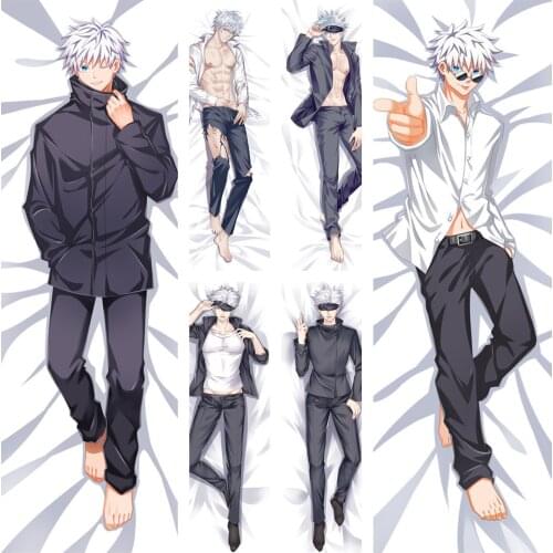 2021-Feb Update Anime Jujutsu Kaisen Gojo Satoru Dakimakura body Pillow case Hugging Body Pillow Cover Case