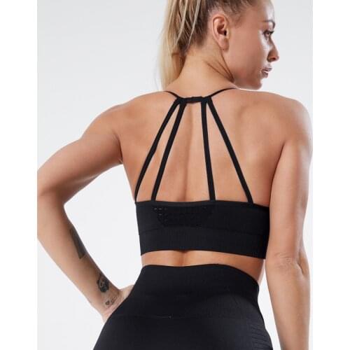 CHRLEISURE Women fitness Bras For Women Workout underwear Sexy Push Up Seamless Top Women Sportswear Fitness Shirt Vest