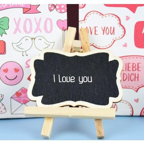 Mini Wooden Small Wedding Blackboard Message Table Number Chalkboard wood craft DIY Wedding Party Decor