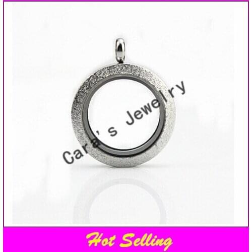 Hot selling stainless steel twist floating locket silver screw sparkles living glass floating lockets 25mm