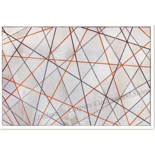 European color leather stitching leather rug, customizable size / color