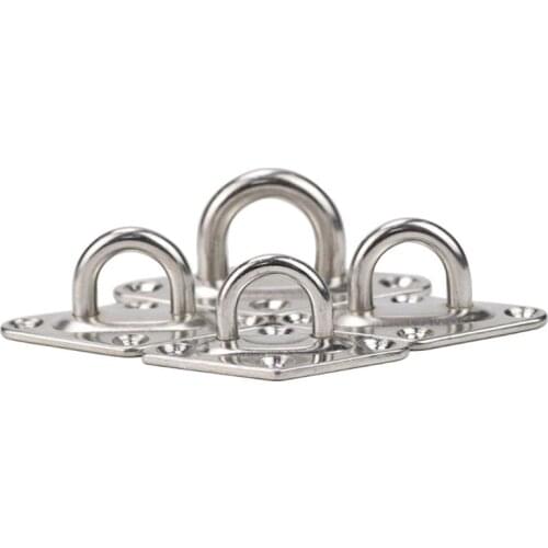 304 Stainless Steel Ceiling Wall Mount Hook Heavy Duty Anchor Eye Plate For Boat Yoga Swings Hammocks 6mm/8mm Full welding