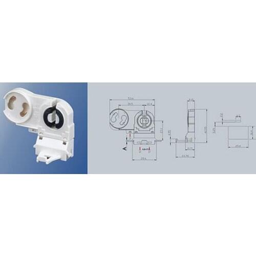 G13 T8 lampholders with starter seat for light tube, aquarium etc