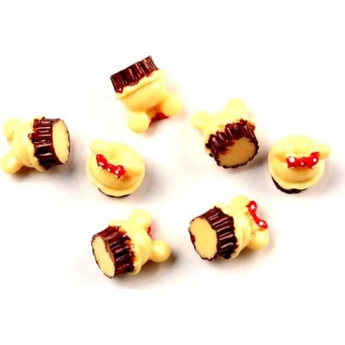 LF 20Pcs Rabbit Cakes Resin Decoration Crafts Flatback Cabochon Embellishments For Scrapbooking Kawaii Cute Diy Accessories