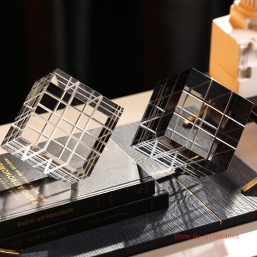 Top Crystal Magic Square Desk Ornaments Home Presidents Office Table Decoration Accessories Valentines Day Gift For Girlfriend
