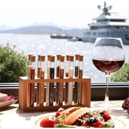 Wooden Spice Set Spice Tubes Kitchen Tools Accessories For Scuba Cork Stopper Handy 8 and 12 Pcs Space-Saving Kitchen Tools