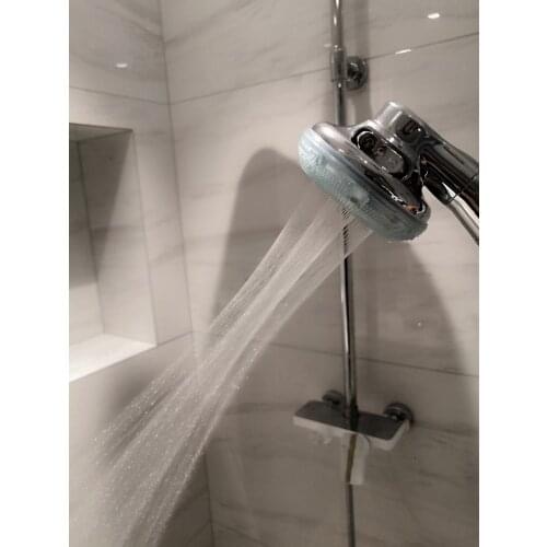 FOHEEL Shower Head Hand Shower Adjustable 3 Mode High Pressure Shower Head Pause Button Small Waist Shape Water Style