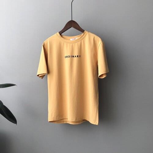 2021 New Summer T-shirts Casual Cotton Tops Tee Solid Color Cotton T-shirts Women Short Sleeve O-Neck Tee