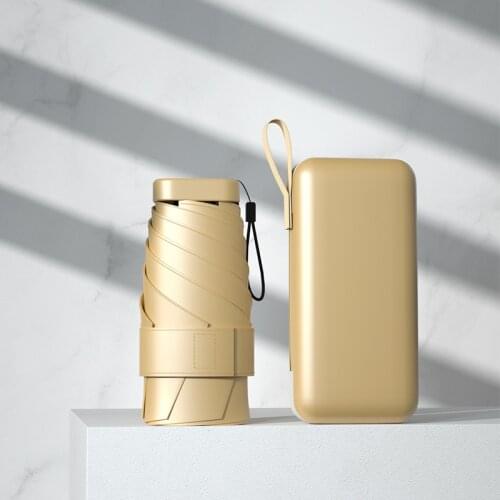 Portable Pocket Female Sun Umbrella Sun or Rain Dual-use Umbrella Sun Protection and UV Protection Capsule Ubrellas