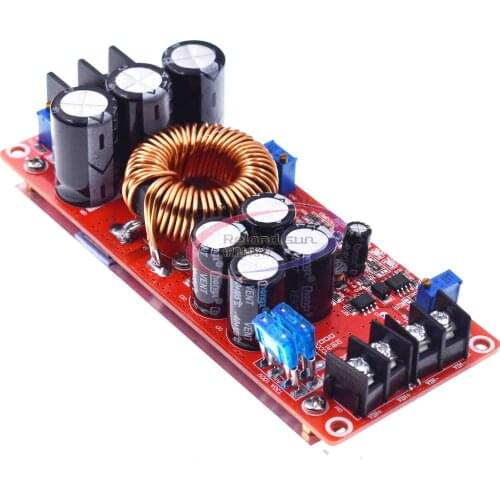 Professional DC 20A 1200W DC-DC Step Up Boost Converter Power Supply 8-60V 12V Step Up to 12-83V 24V 48V With Heat Sink