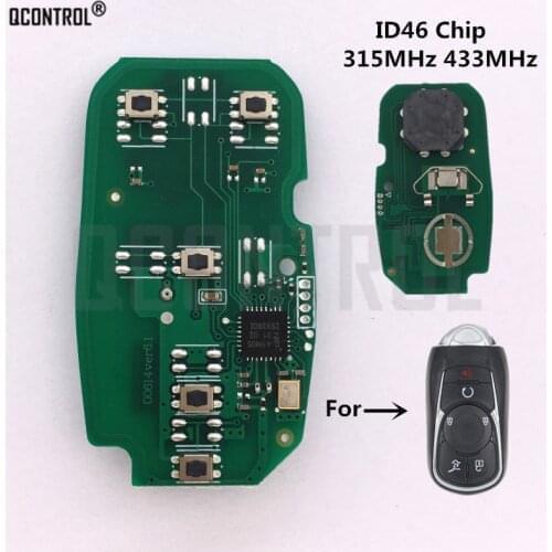 QCONTROL Car Remote Smart Key Fob Electronic Circuit Board for Opel Control Alarm Keyless Entry 315MHz 433MHz ID46 5 Buttons