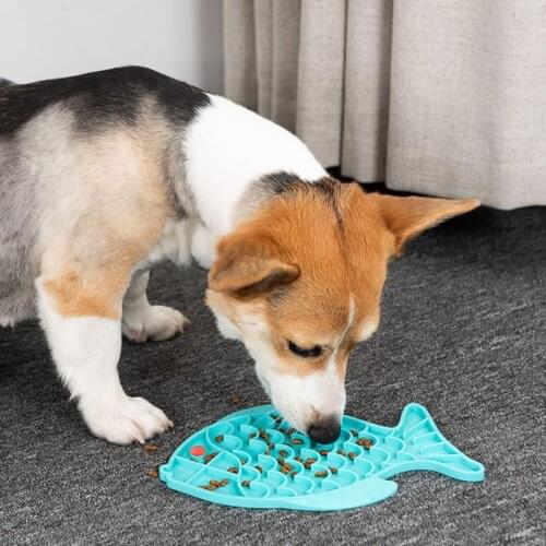 Silicone Pet Slow Food Mat Anti-choke Bowl Dog Licking Plate Folding Cat Feeder Treat Dispensing Pet Feeding Supplies