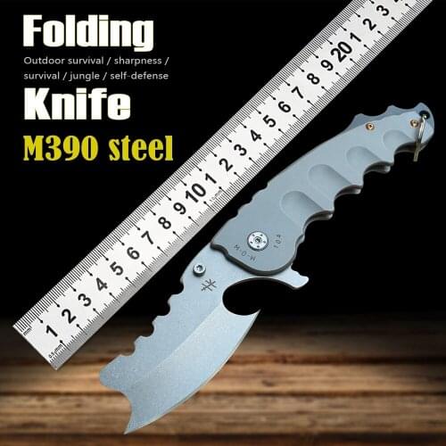M390 Steel For Knife Outdoor Folding Knife High Hardness Life-Saving Knife Mountaineering Knife EDC Tactical Tool 104 Jackknife