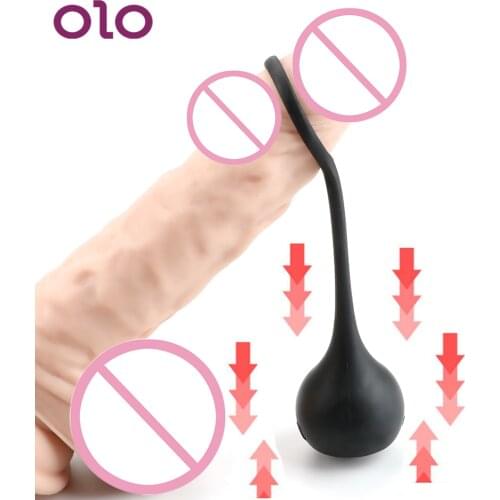 OLO Penis Erection Training Penis Extender Enlargement Metal Ball Heavy Weight Hanger Stretcher Lasting Enhance Sex Toys for Men