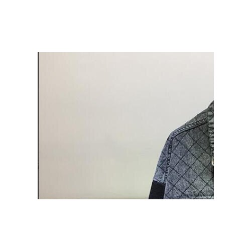 Autumn Winter Women Denim Coat Single Breasted Turn-down Collar Fashion Plaid Long Sleeve Jacket with Pockets