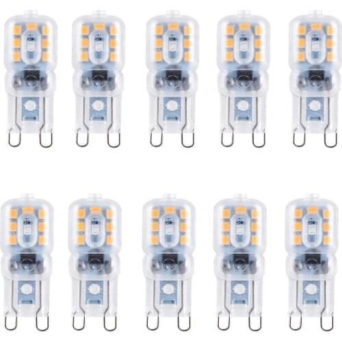 10PCS 4W Warm White Cool White G9 14SMD 2835 300-400LM Decorative AC220V LED Bi-pin Lights PC shell led light