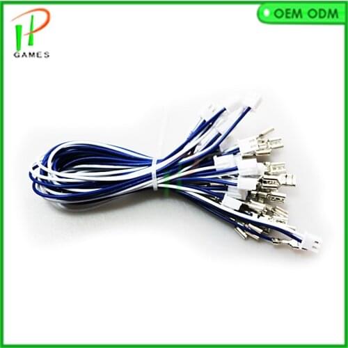 100pcs 4.8mm connector arcade push button Cable 2pin interface to USB Encoder Wire harness