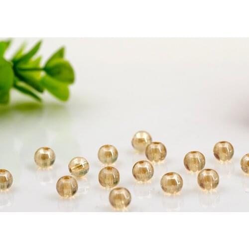 100pcs Hand beaded material Glass Beads/Crystal glass Spacer Beads 6mm