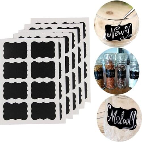 36Pcs/Set Chalk Pen Chalkboard Sticker Labels Vinyl Kitchen Jar Wall Cup Bottle Planner Mirror Decor Decals Tags