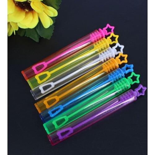 6Pcs/Lot Kids Outdoor Fun Bubble Toy 7 Color Empty Bubble Bottle Wedding Birthday Party Children Toy Baby Shower Bubbles Maker