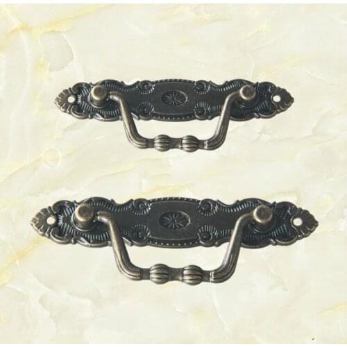 Antique Classical Zinc Alloy Handle Drawer Wardrobe Cabinet Door European Hidden Furniture Handle