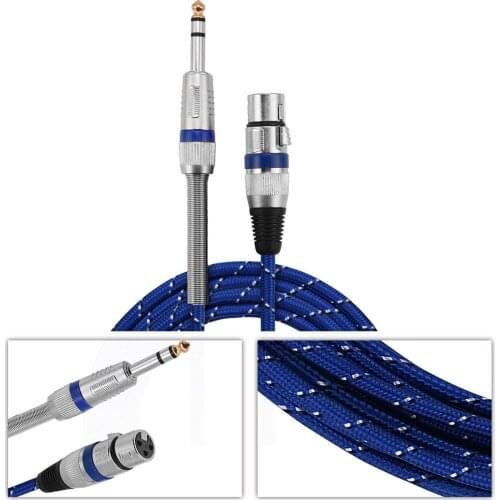 SOONHUA 1/4 Inch Male to XLR Female Audio Cable 6.35mm Male To 3-Pin XLR Female Microphone Stereo Audio Cables Cord