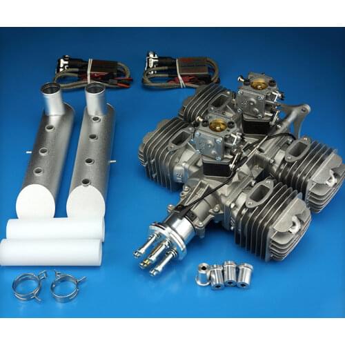 DLE 220CC DLE222 Gasoline Engine W/Electronic lgniton &Muffler For RC Airplane Parts 4.8V-8.4V Newest Version