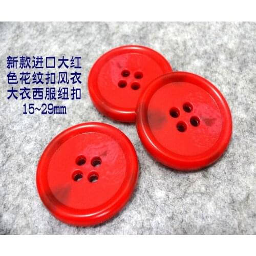 Free shipping 30pcs/lot Bright red buttons windbreaker coat sweater wedding suit buttons 15mm-29mm