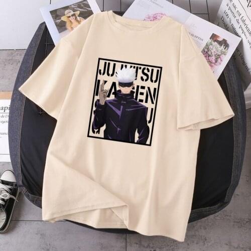 Bodybuilding Gojo Satoru Tees Tops Women Short Sleeve Elegant T Shirts O-Neck 2021 Retro Tshirts Hip Hop Outdoor Ladies Camiaeta