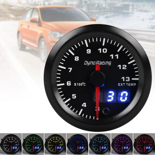 Exhaust Gas Temp Gauge Digital LED with Stepper Motor 52mm EGT Temperature Meter for Car