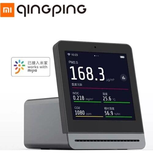 Xiaomi Qingping Air Detector Retina Touch IPS Screen Mobile Touch Operation Mijia APP Pm2.5 Air Monitor for Indoor Outdoor