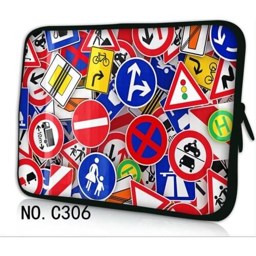 Traffic sign Laptop Bag Notebook Tablet Sleeve Pouch 10 12 13 15 13.3 15.4 15.6 17.3 For Macbook IPad Asus Acer HP Computer Bag