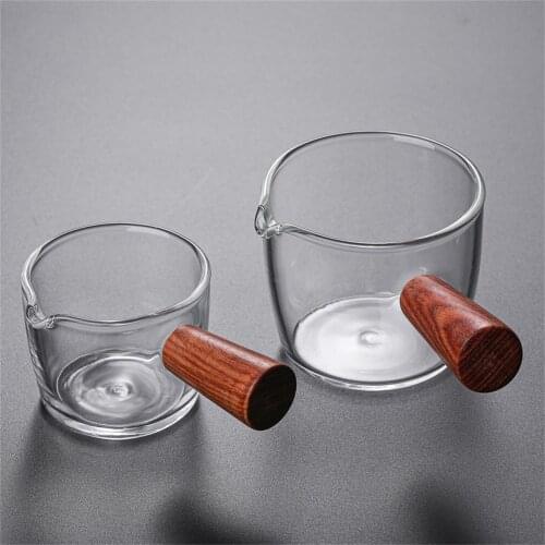 High Borosilicate Glass Soup Milk Pot Saucepan Casserole Bowl with Wooden Handle Glass Saucepan 50/100mL Kitchen Cookware Pot