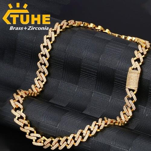 20mm Copper Prong Cubic Zirconia Miami Classic Necklace For Mens Hip Hop Jewelry Bling Charm Wholesale Drop Shipping