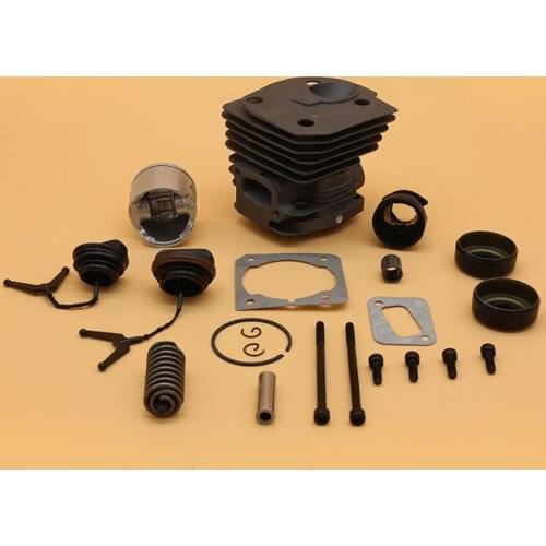 44MM Cylinder Piston Fuel Oil Cap Seal Bolt Engine Rebuild Kit Fit For HUSQVARNA 340 345 350 Gas Chain Saw Chainsaw Spare Parts