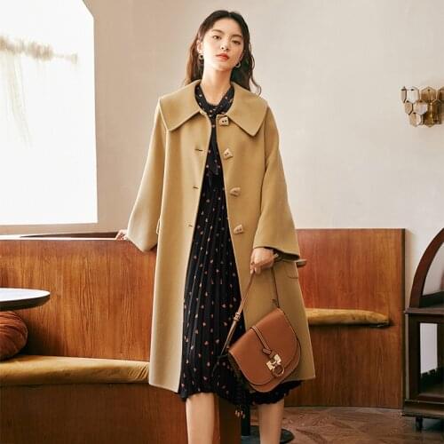 LiaoShiKeerQiaoWa Womens Camel Coats