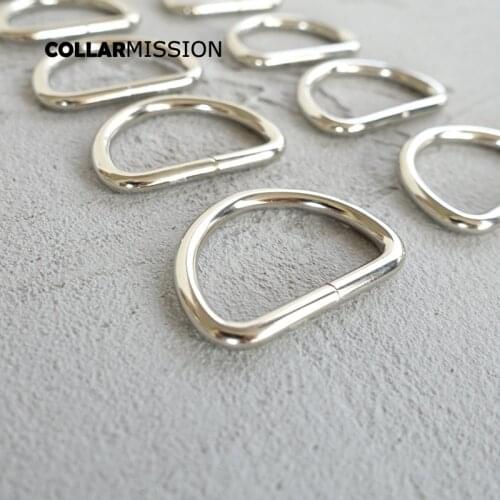 Diy pet collar metal buckle durable D-shaped buckle unwelded D ring semicircle buckle for 30mm Webbing bag backpack DK30Y