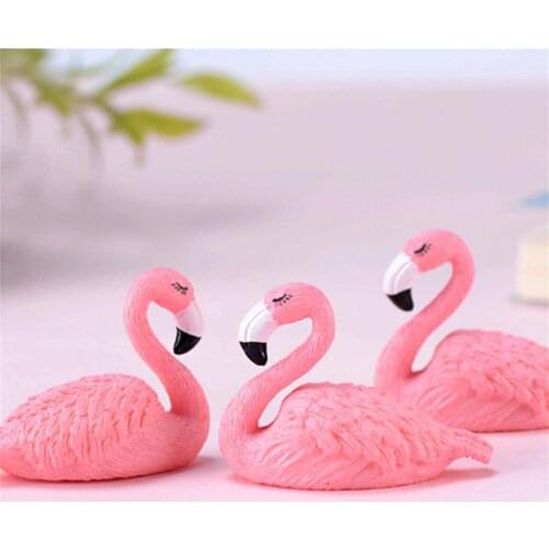 Mini Flamingos Flamingo Shape Long Lasting Mini Size Mini Garden Ornament Micro Landscape Decoration