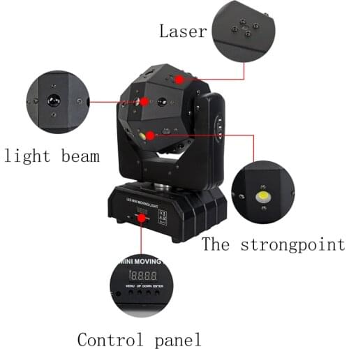 Powerful Dj Laser Led Strobe 3 IN 1 Moving Head Light Unlimited Rotate Good Effect Use For Party KTV Club Bar Wedding Disco