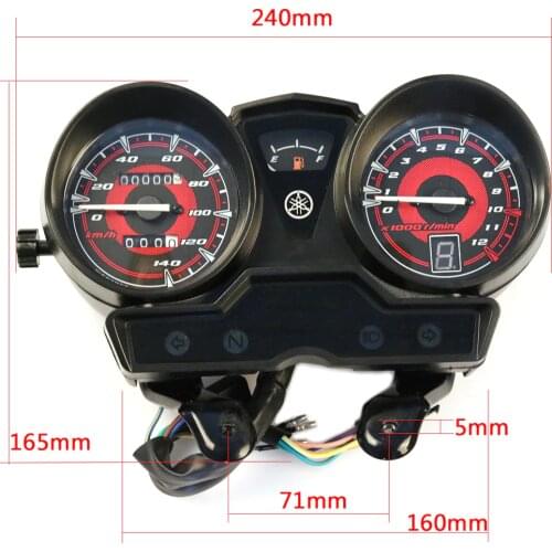 Motorcycle Tachometer for YAMAHA YBR125 YBR YB 125 JYM125 New Speedometer Meter Gauge Moto Tacho Instrument Clock Case
