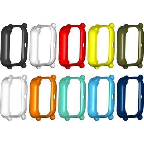 TPU Soft Full Edge Protector Smartwatch Case Shell Frame For Amazfit BIP S/Lite Mini Watch Protective Bumper Cover