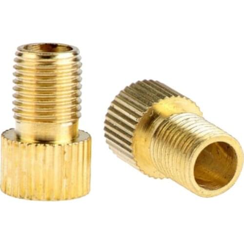 NEW 2Pcs Car Bicycle Motorcycle Brass Adaptors Presta to Schrader Tube Valve Tool