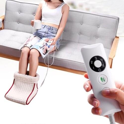 Portable Electric Warm Foot Warmer Washable Cosy Heated Massager 5 Modes Heat 95AC